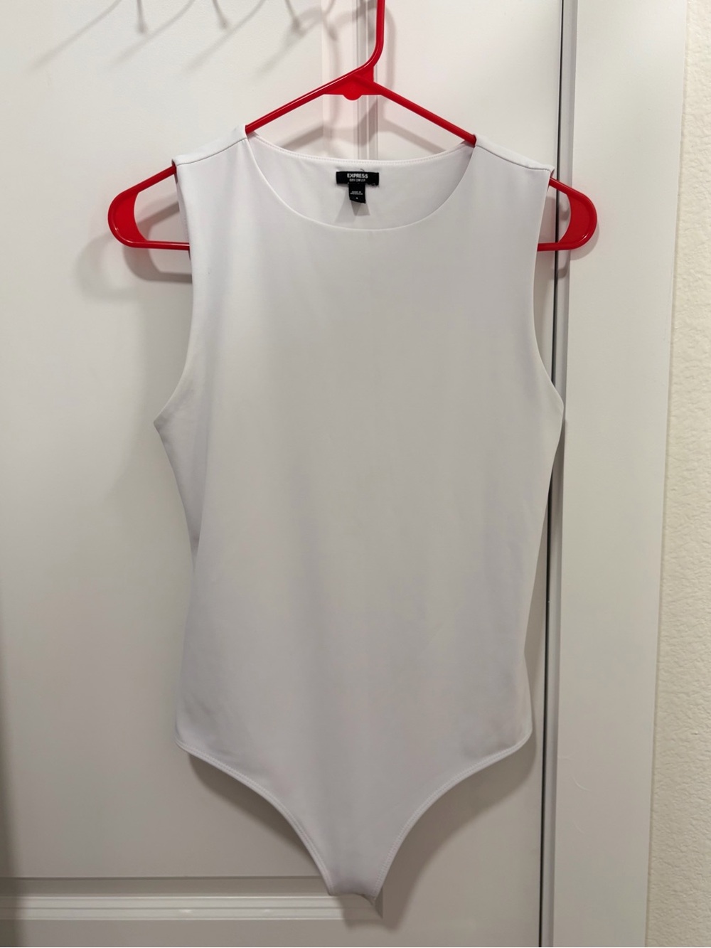 Express White Sleeveless Bodysuit